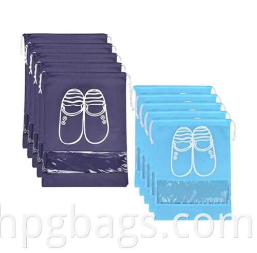 Clear Drawstring Bags Travel Shoe Pouch